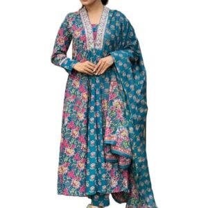 Women Printed A-Line Kurta and Pant Set with Dupatta