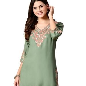 Kashmiri Tunic Top, Short Kurti for Women